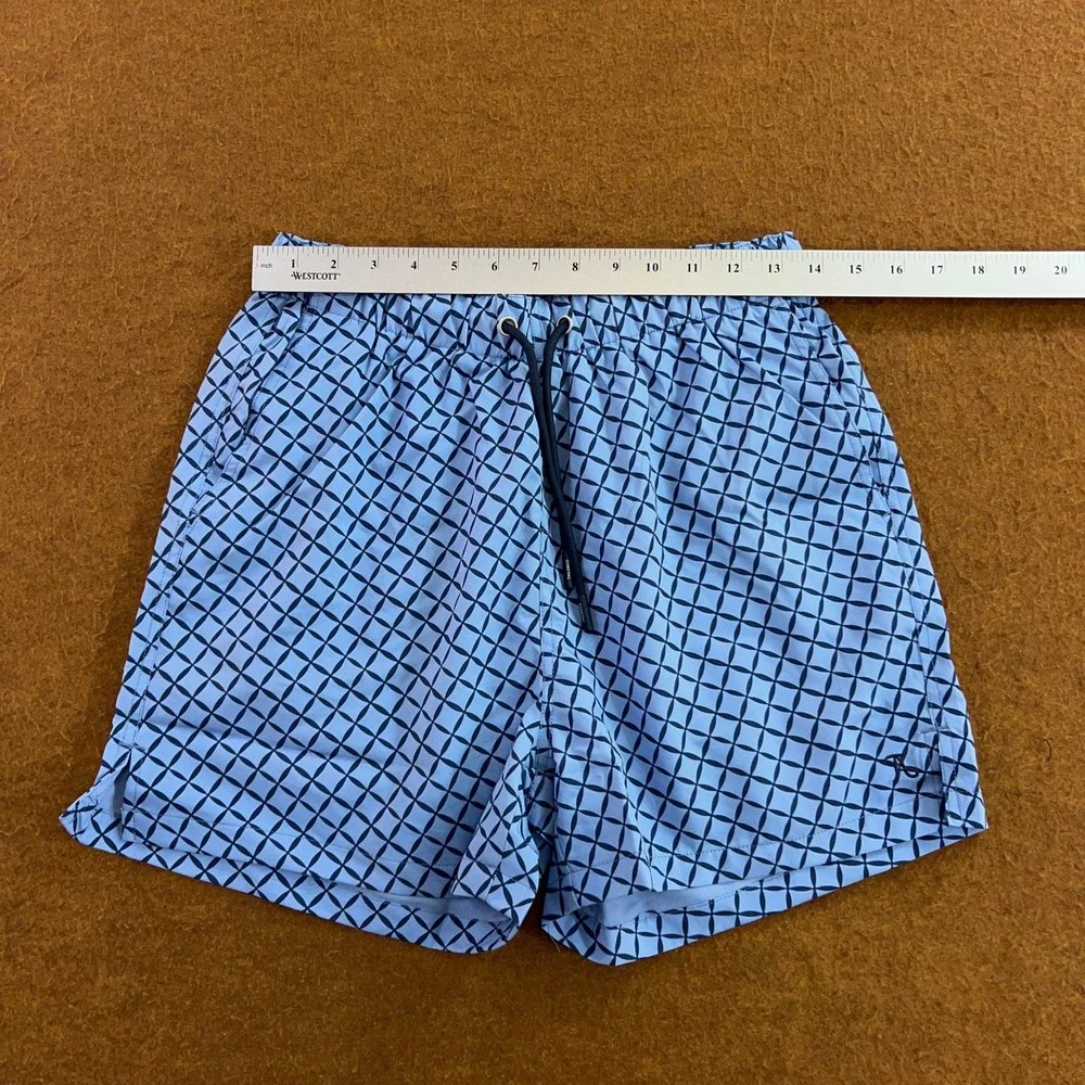 Tailored Athlete Mens Medium Blue Geo Print Quick Dry Swim Short NWT